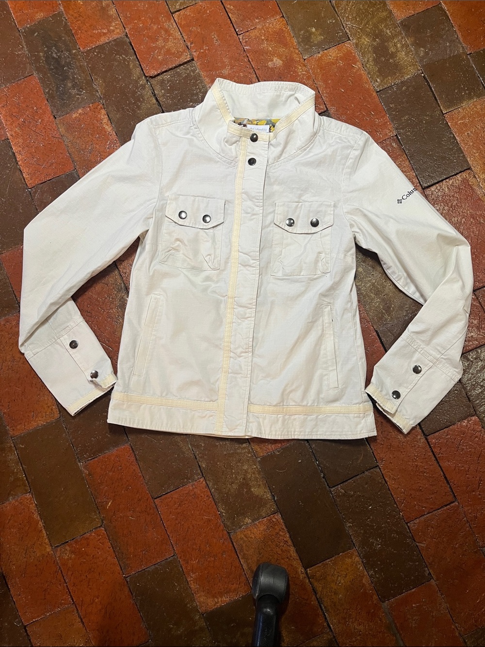 Columbia WOMEN XS beige omni shade canvas field jacket 3063